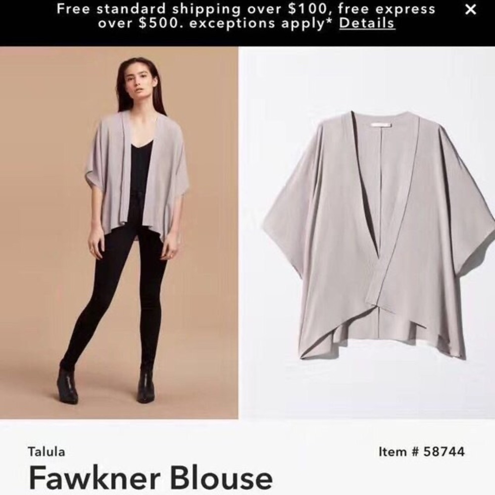 talula from aritzia fawkner blouse in lilac fog